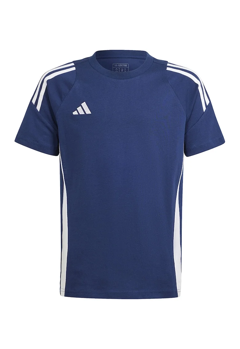 Tricou cu decolteu la baza gatului, pentru fotbal, Alb/Albastru royal