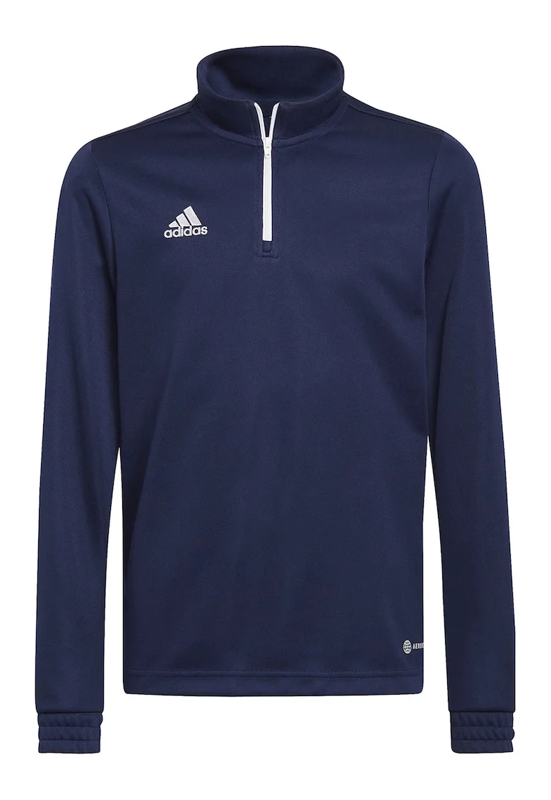 Bluza cu fermoar scurt, pentru fotbal Entrada 22, Bleumarin