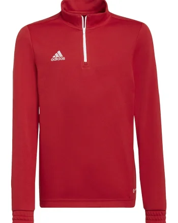 Bluza cu fermoar scurt, pentru fotbal Entrada 22, Rosu
