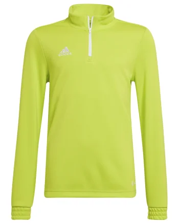 Bluza cu fermoar scurt, pentru fotbal Entrada 22, Galben deschis