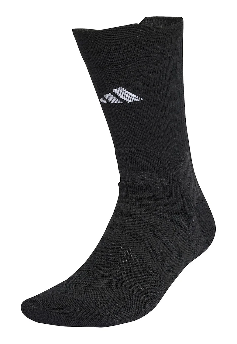 Sosete lungi unisex cu logo, pentru tenis, Negru