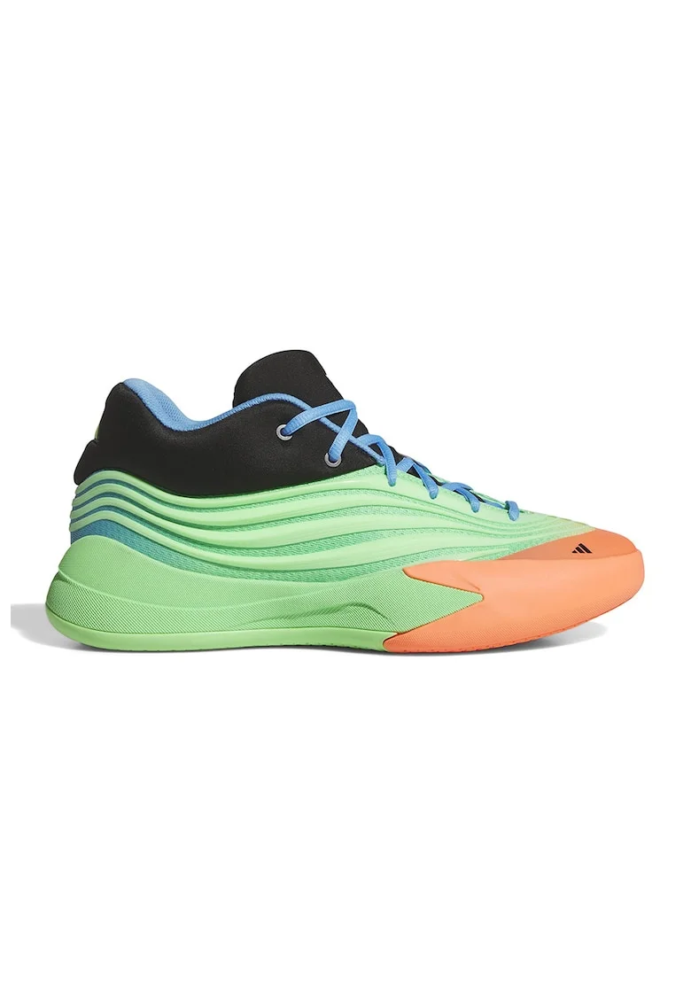 adidas Performance, Pantofi pentru baschet Dame X, Negru/Portocaliu pal/Verde menta