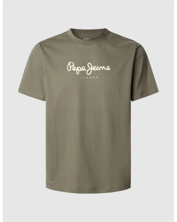 Tricou din bumbac Eggo, Verde masliniu