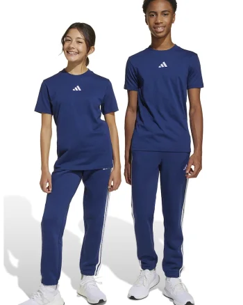 Pantaloni de trening regular fit cu benzi logo contrastante, Alb/Albastru inchis