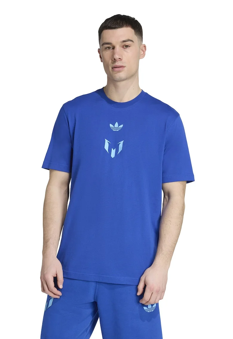 Tricou cu decolteu la baza gatului pentru fotbal Messi, Albastru royal