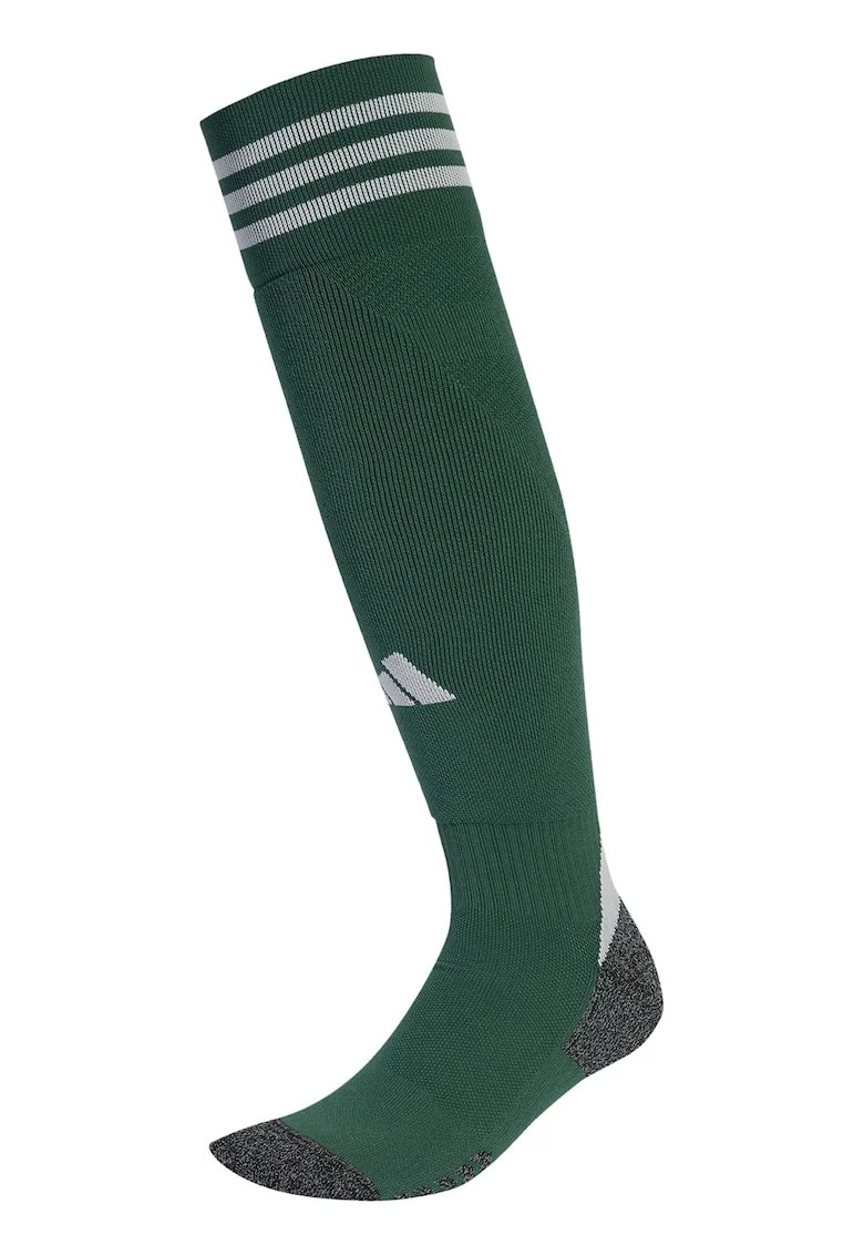 Sosete lungi pana la genunchi pentru fotbal Adi25, Verde inchis/Gri inchis melange/Alb murdar