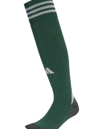 Sosete lungi pana la genunchi pentru fotbal Adi25, Verde inchis/Gri inchis melange/Alb murdar