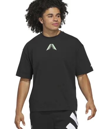 Tricou cu decolteu la baza gatului pentru baschet, Negru/Verde lime