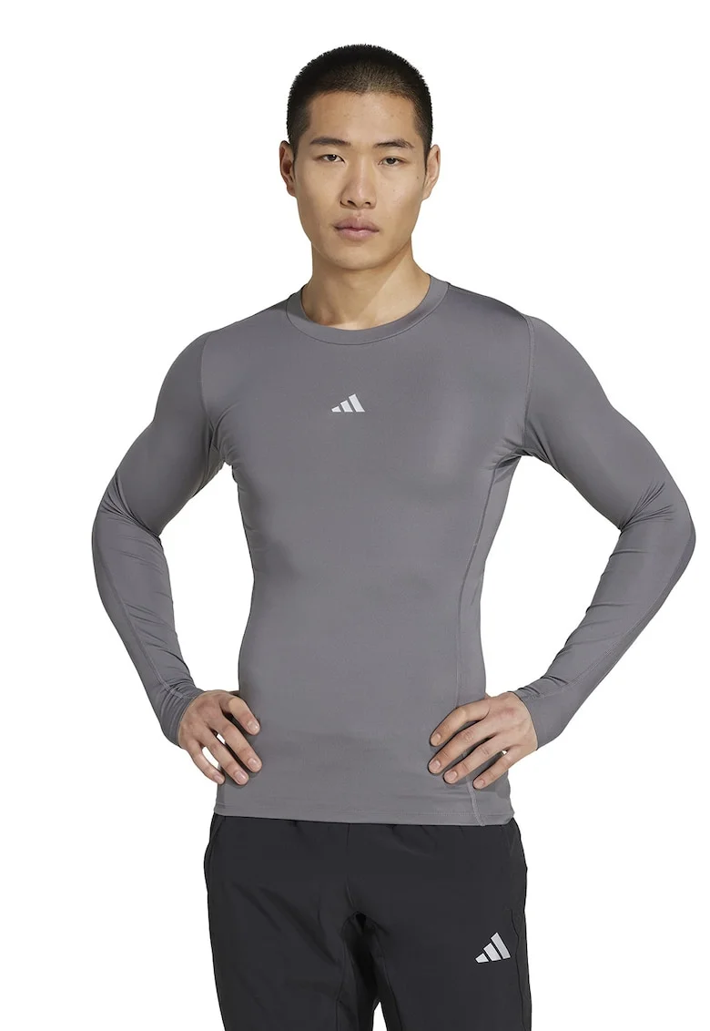 Bluza slim fit pentru fotbal, Gri inchis
