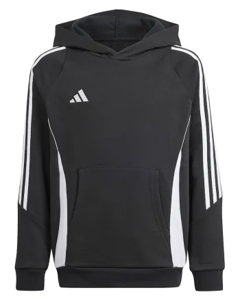 Hanorac cu buzunare kangaroo, pentru fotbal, Negru stins/Alb murdar