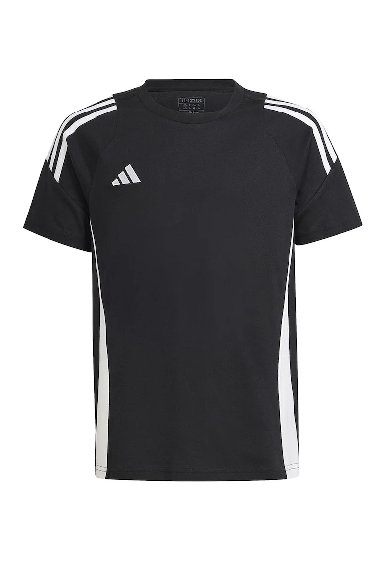 Tricou cu decolteu la baza gatului, pentru fotbal, Alb/Negru