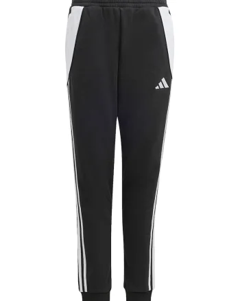 Pantaloni de trening din amestec de bumbac, pentru fotbal, Alb/Negru