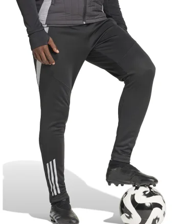 Pantaloni cu logo, pentru fotbal Tiro 24, Negru/Alb murdar