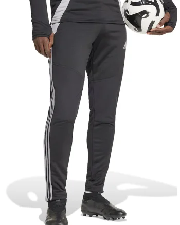 Pantaloni slim-fit pentru fotbal Tiro 24, Negru/Alb murdar