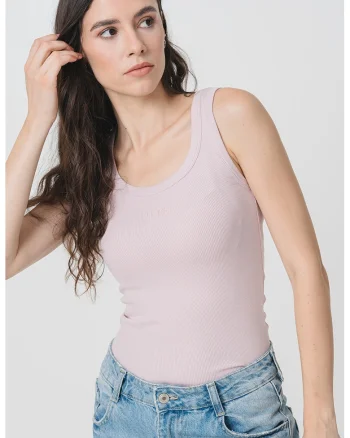 Top slim-fit striat Ematite