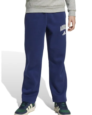 Pantaloni de trening drepti cu logo, Albastru inchis