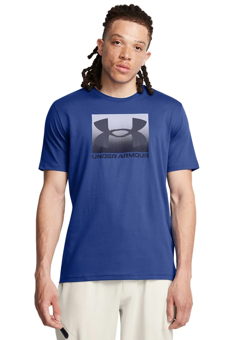 Tricou lejer cu logo Boxed, Albastru indigo