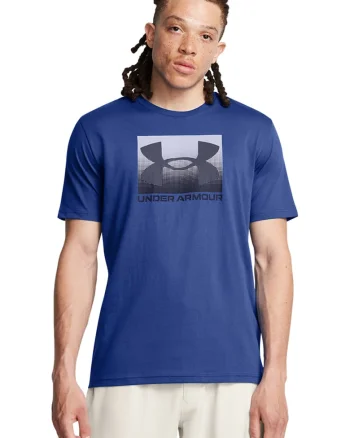 Tricou lejer cu logo Boxed, Albastru indigo