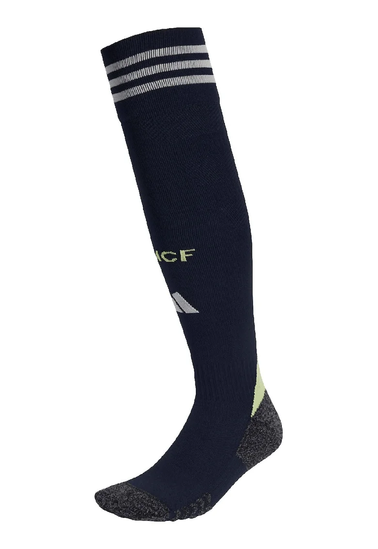 Sosete lungi pana la genunchi pentru fotbal, Negru/Verde lime