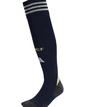 Sosete lungi pana la genunchi pentru fotbal, Negru/Verde lime