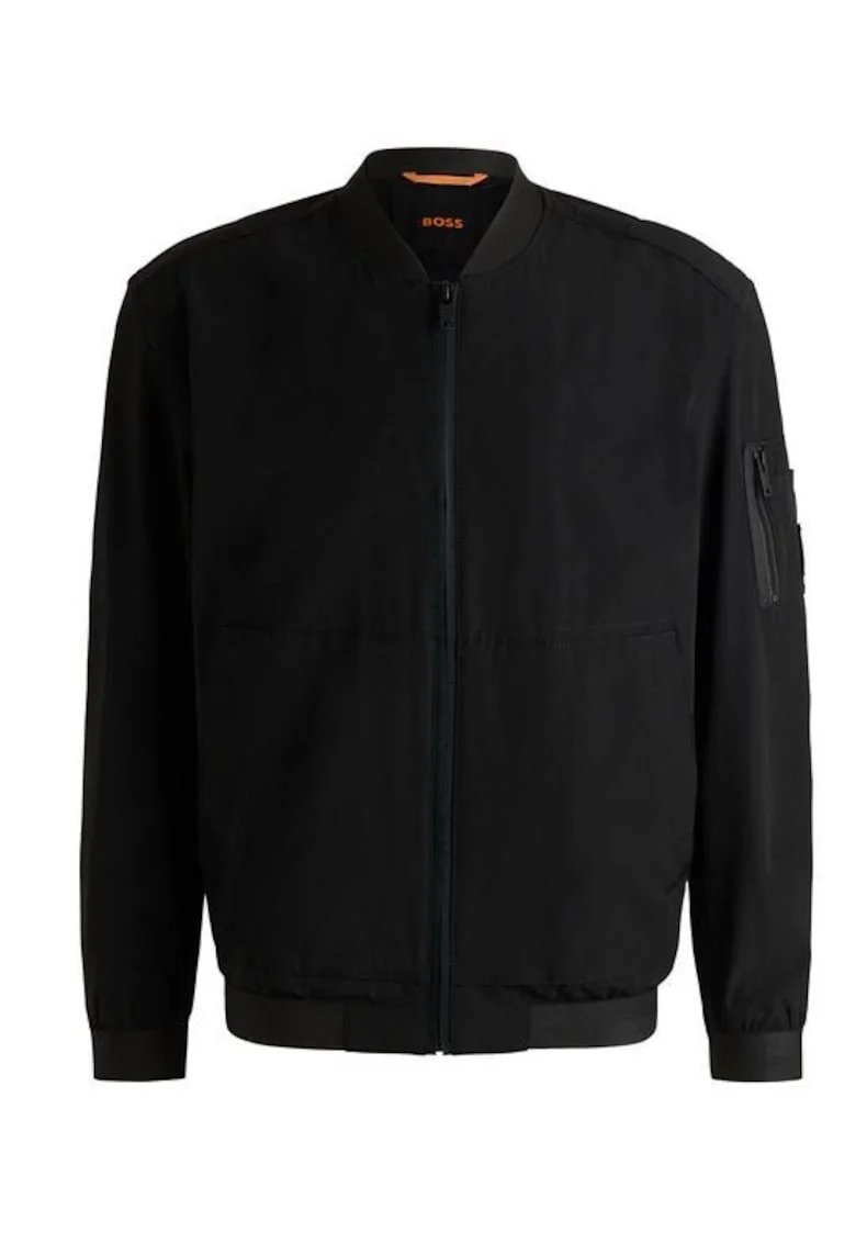 Jacheta bomber cu buzunare laterale - 49679, Negru