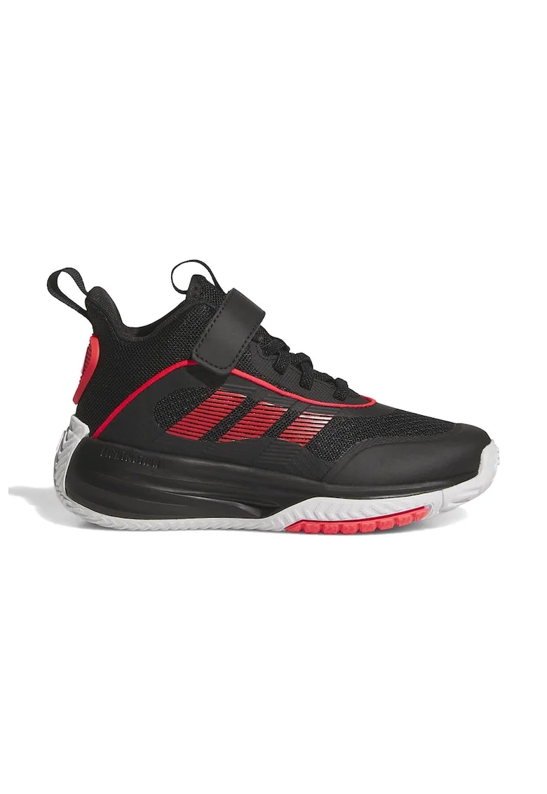 Pantofi Own The Game 3.0 cu bareta velcro pentru baschet, Negru/Rosu vermillion
