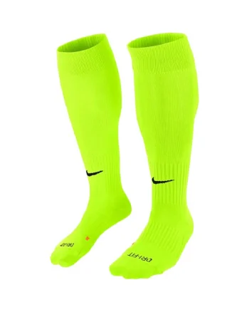Sosete unisex lungi pana peste genunchi cu amortizare pentru fotbal Classic II, Verde lime