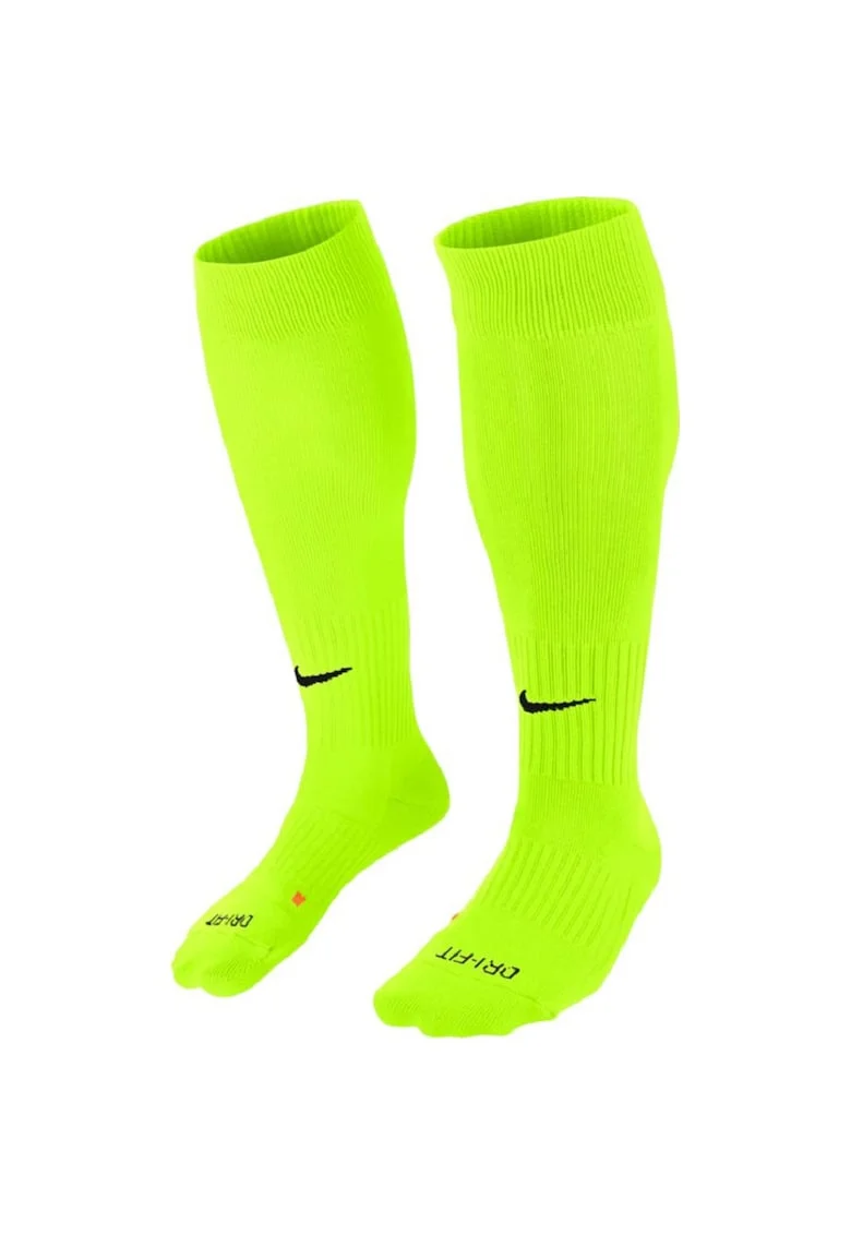 Sosete unisex lungi pana peste genunchi cu amortizare pentru fotbal Classic II, Verde lime