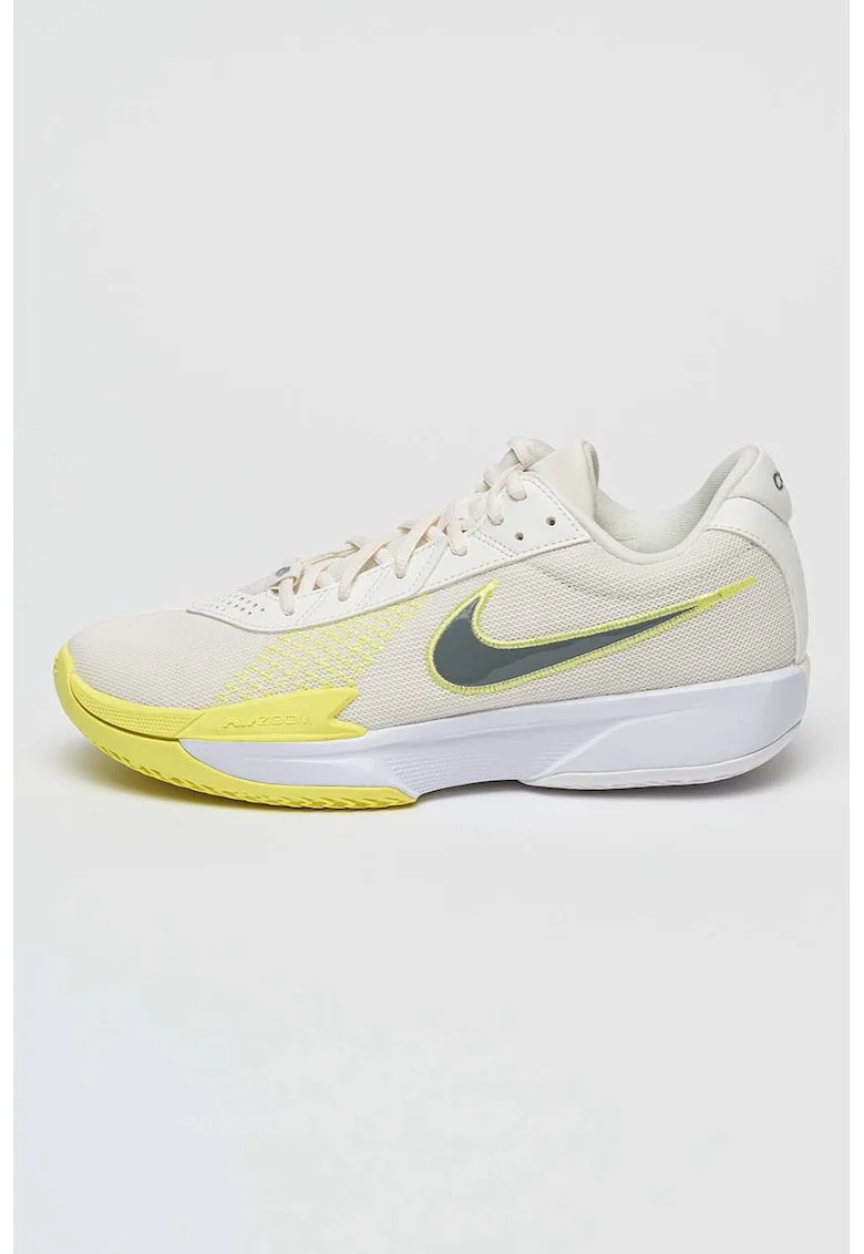 Pantofi Air Zoom G.T. Cut Academy cu logo, pentru baschet, Gri deschis/Galben pal/Alb murdar