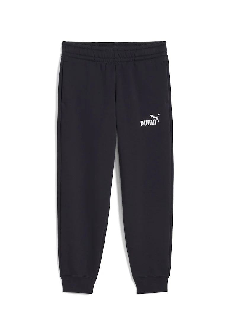 Pantaloni de trening cu banda elastica in talie si logo ESS No. 1 Logo, Bleumarin