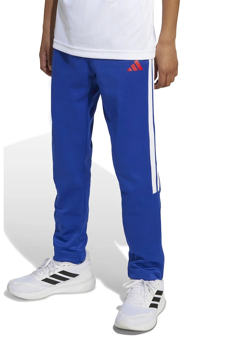 Pantaloni de trening House of Tiro, Alb/Albastru royal
