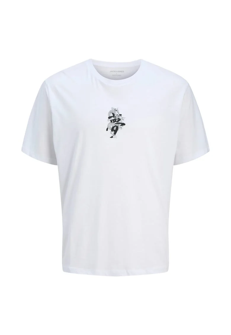 Tricou JACK &JONES Miko Crew JNR 48383, Alb