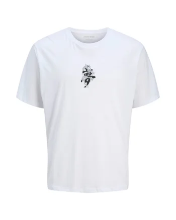 Tricou JACK &JONES Miko Crew JNR 48383, Alb