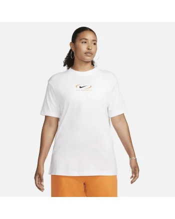Tricou  W NSW TEE BF PRNT SWSH, FN7722-100, Femei, Alb, Alb