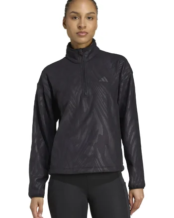 Bluza cu fermoar scurt si model pentru fitness, Negru