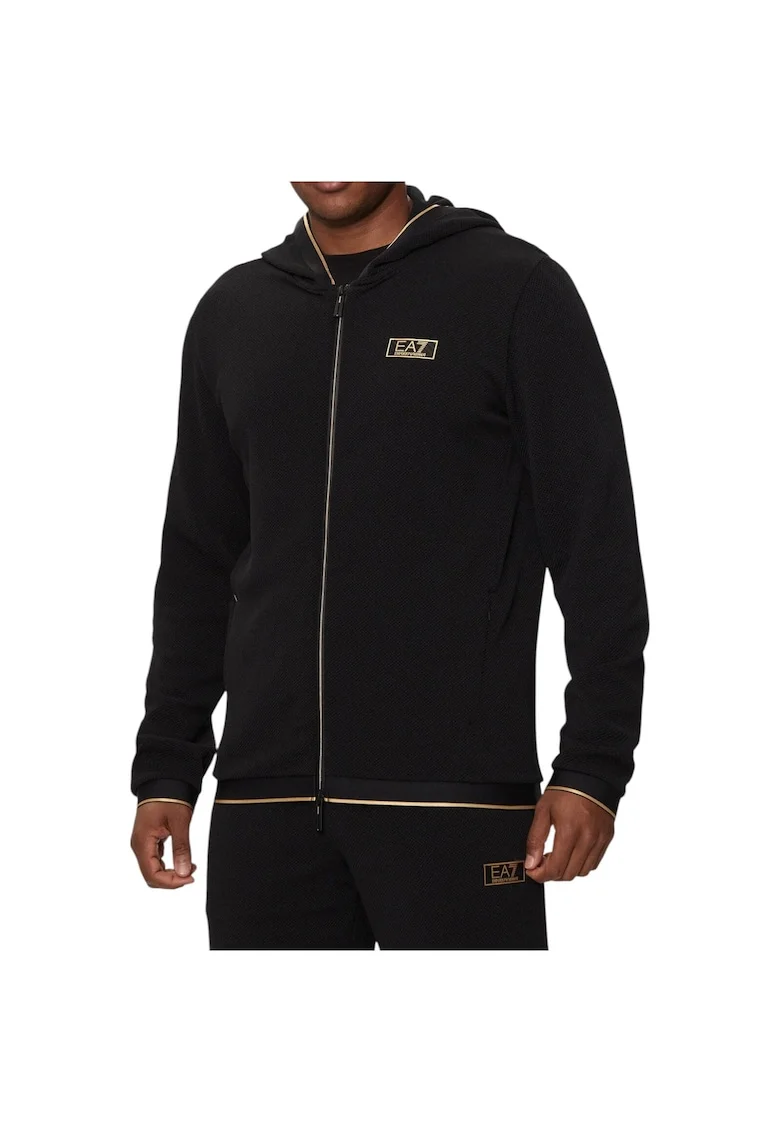 Hanorac  EA7 Gold Label Pique 38724, Negru