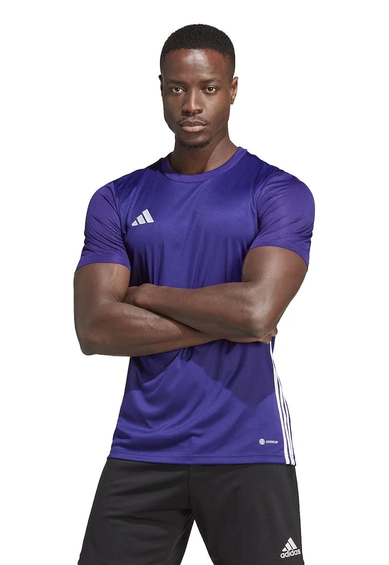 Tricou slim-fit pentru fotbal Tabela 23, Albastru indigo