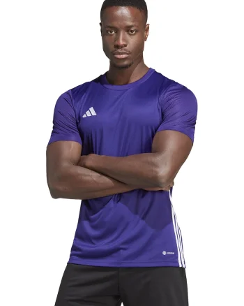 Tricou slim-fit pentru fotbal Tabela 23, Albastru indigo