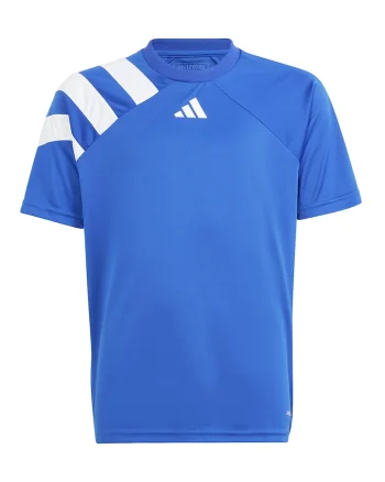 Tricou cu logo pentru fotbal Fortore, Alb/Albastru royal