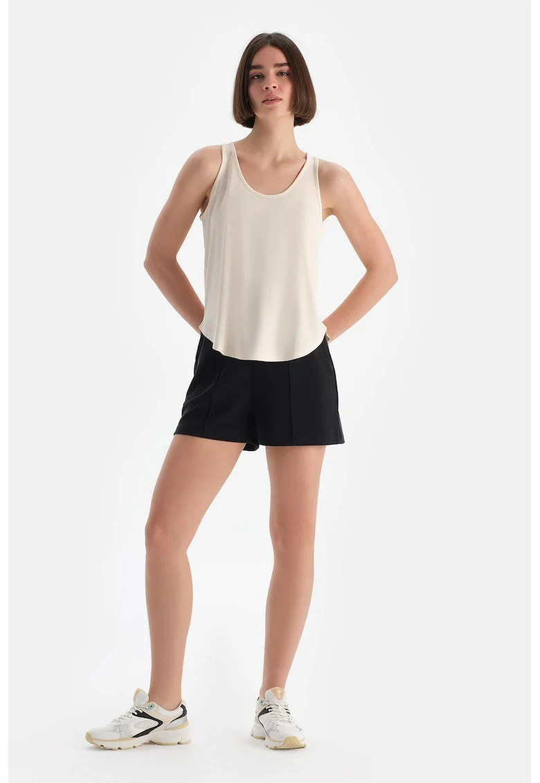 Top vaporos din amestec de modal, Crem