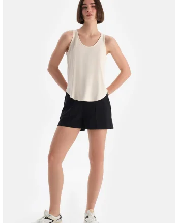 Top vaporos din amestec de modal, Crem