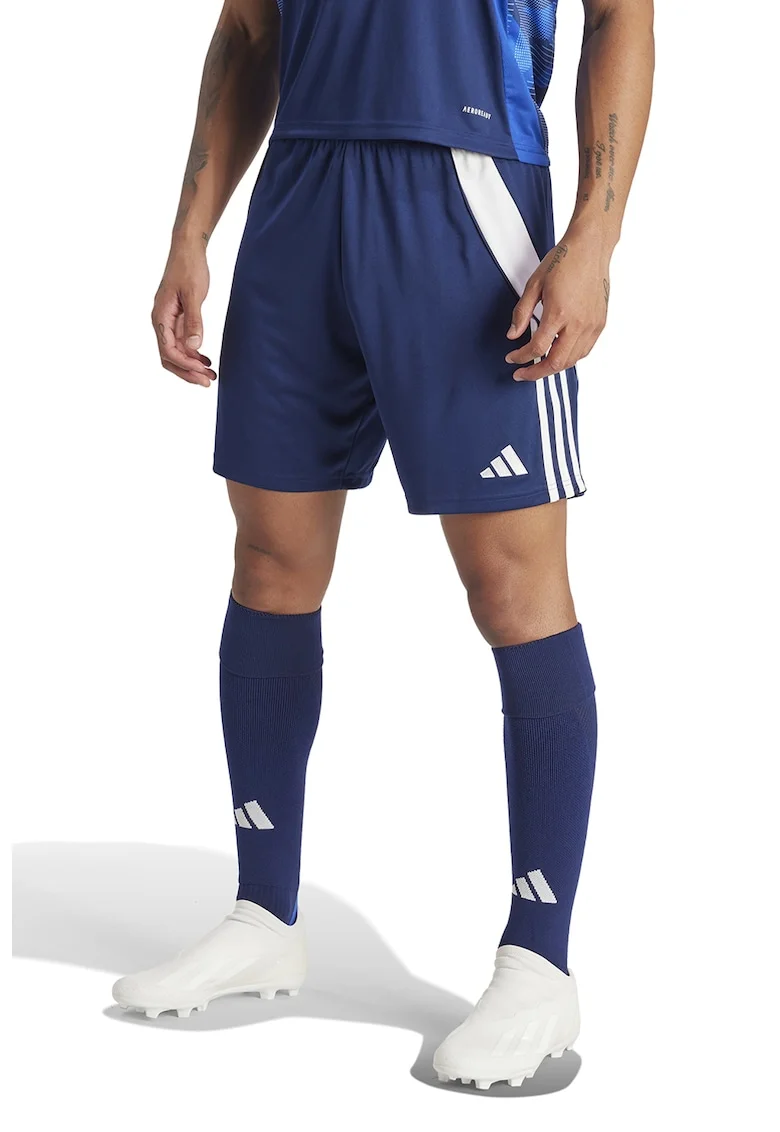 Pantaloni scurti pentru fotbal TIRO 24, Alb/Albastru inchis