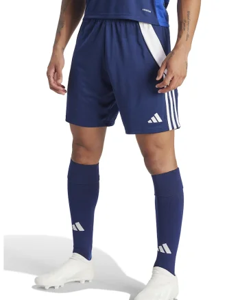 Pantaloni scurti pentru fotbal TIRO 24, Alb/Albastru inchis