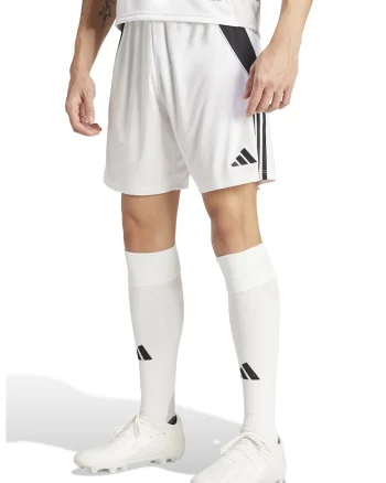 Pantaloni scurti pentru fotbal TIRO 24, Negru/Alb optic