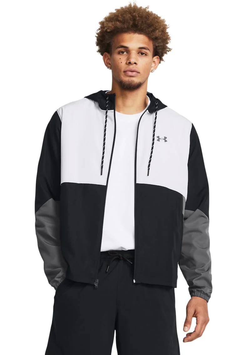 Jacheta pentru antrrenament Legacy Windbreaker, Alb/Negru/Gri