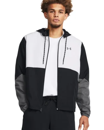 Jacheta pentru antrrenament Legacy Windbreaker, Alb/Negru/Gri