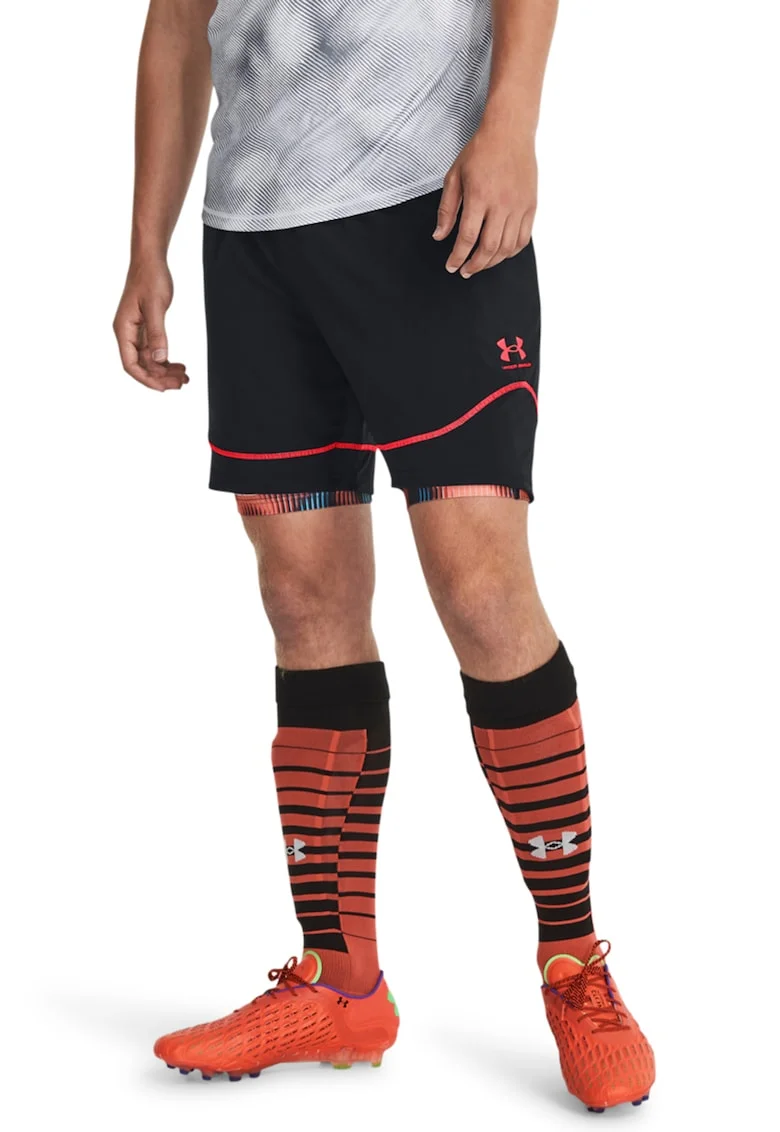 Pantaloni scurti pentru fotbal Challenger Pro, Rosu/Negru