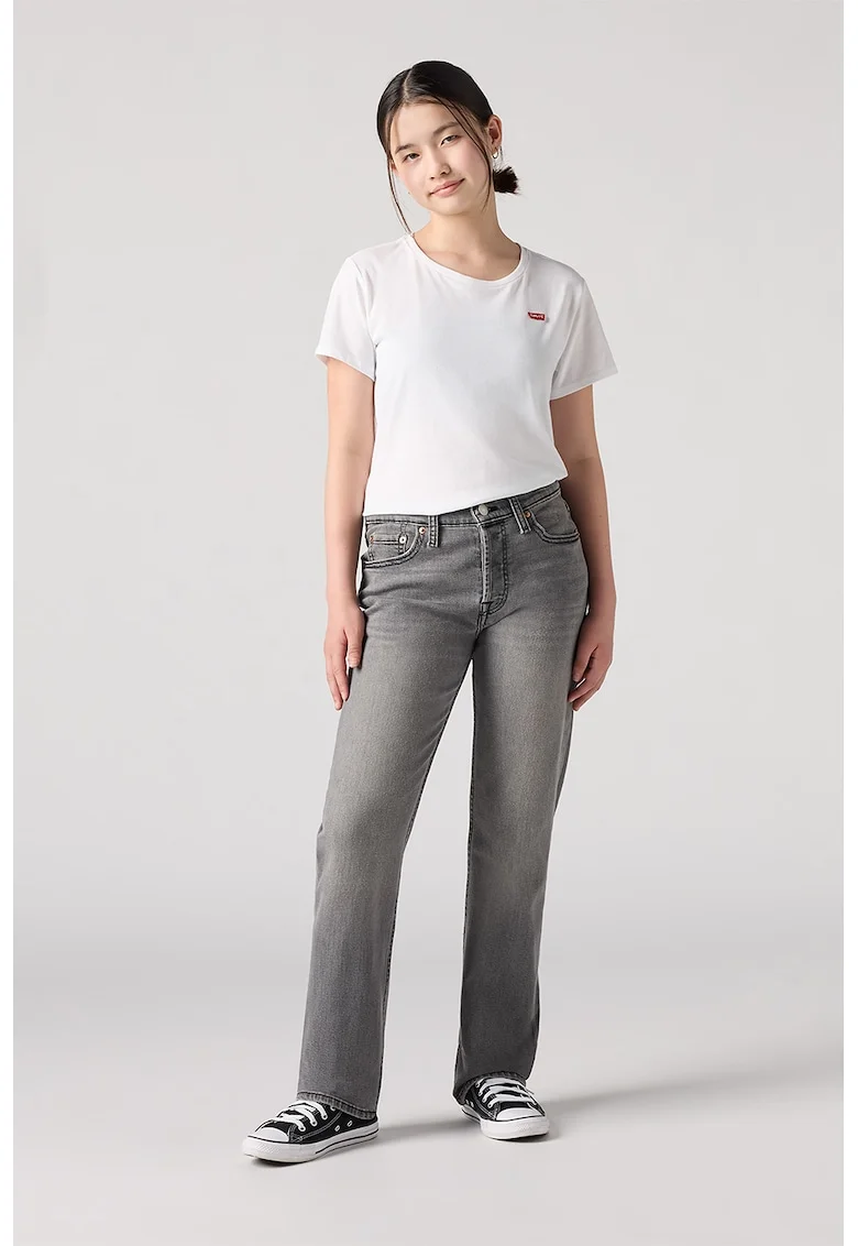 Blugi drepti cu aspect decolorat 501, Gri