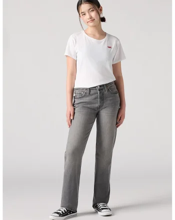 Blugi drepti cu aspect decolorat 501, Gri