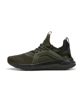 Pantofi Softride Enzo 5 cu brant cu amortizare pentru alergare, Negru/Verde electric